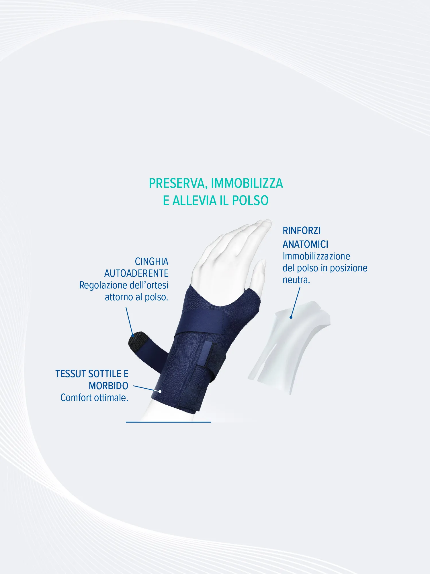 ORTESI POLSO RIGIDA DA RIPOSO CARPAL'STAY™