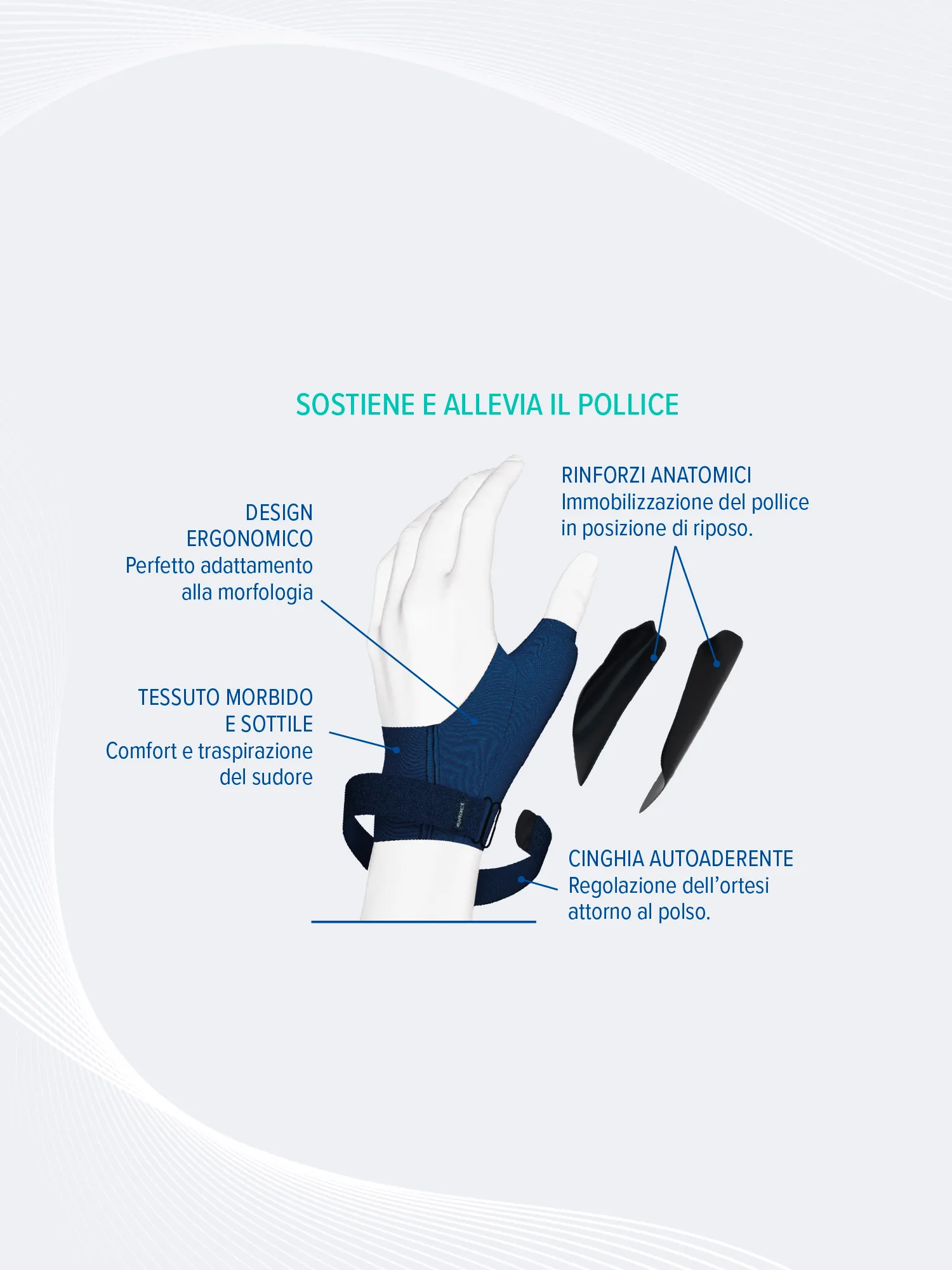 ORTESI POLLICE RIGIDA DA RIPOSO
